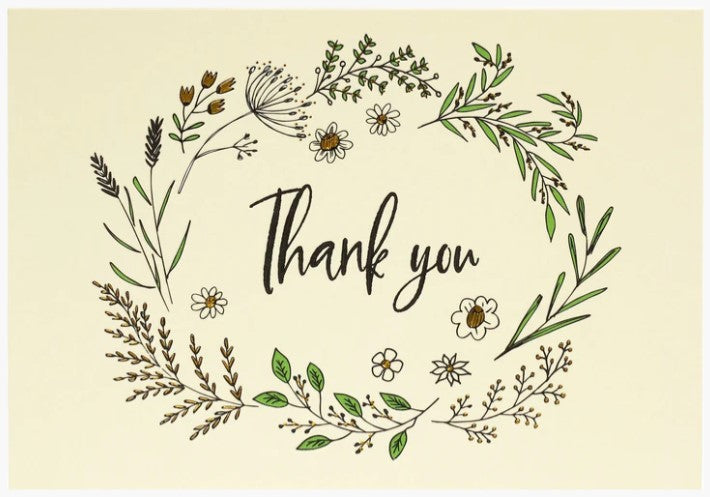 Native Botanicals Thank You Notes | Elegant Boxed Stationery Set