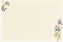 Load image into Gallery viewer, Bird Garden Correspondence Cards with embossed birds and floral design
