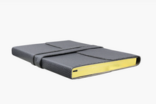 Load image into Gallery viewer, Black Leather Wrap Journal | Vegan Leather Lined Notebook with Tie Closure (192 Pages)
