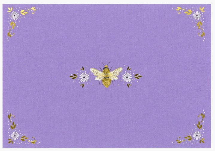Florentine Bees Note Cards | Elegant Boxed Stationery Set with Envelopes