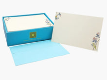 Load image into Gallery viewer, Premium Bird Garden stationery set with gold foil correspondence cards
