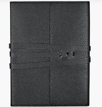 Load image into Gallery viewer, Black Leather Wrap Journal | Vegan Leather Lined Notebook with Tie Closure (192 Pages)

