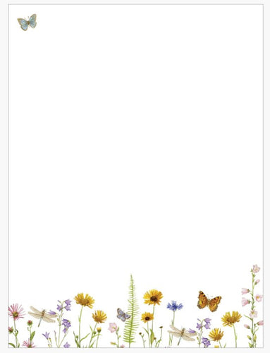 Wildflower Garden Stationery Set boxed with floral letter sheets and envelopes