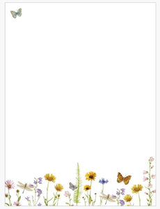 Wildflower Garden Stationery Set boxed with floral letter sheets and envelopes