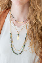 Load image into Gallery viewer, Tranquil Gardens 16-18" African Turquoise Bar Focal Necklace
