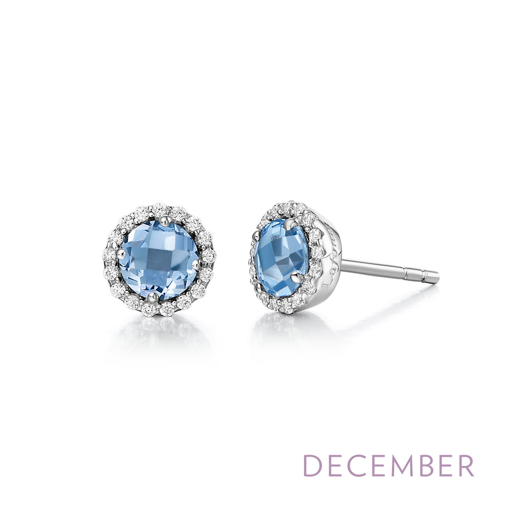 Blue Topaz Earrings, December Birthstone