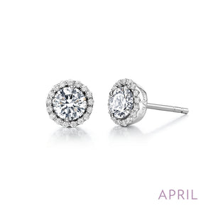 Diamond Earrings, April Birthstone