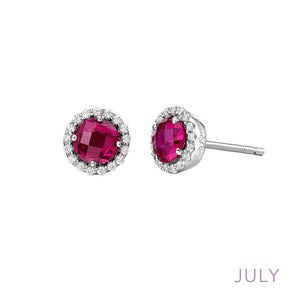 Ruby Earrings, July Birthstone