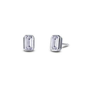 Bezel set stud earrings
