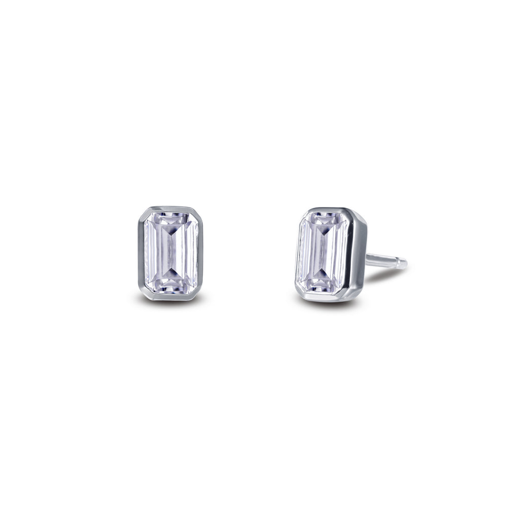 Bezel set stud earrings